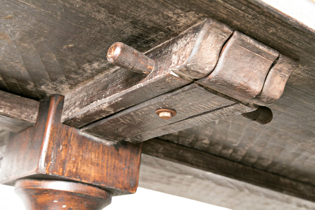 Exceptional 19th Century Solid Walnut Louis XIII Style 13.5 Foot Chateau Trestle Dining Table