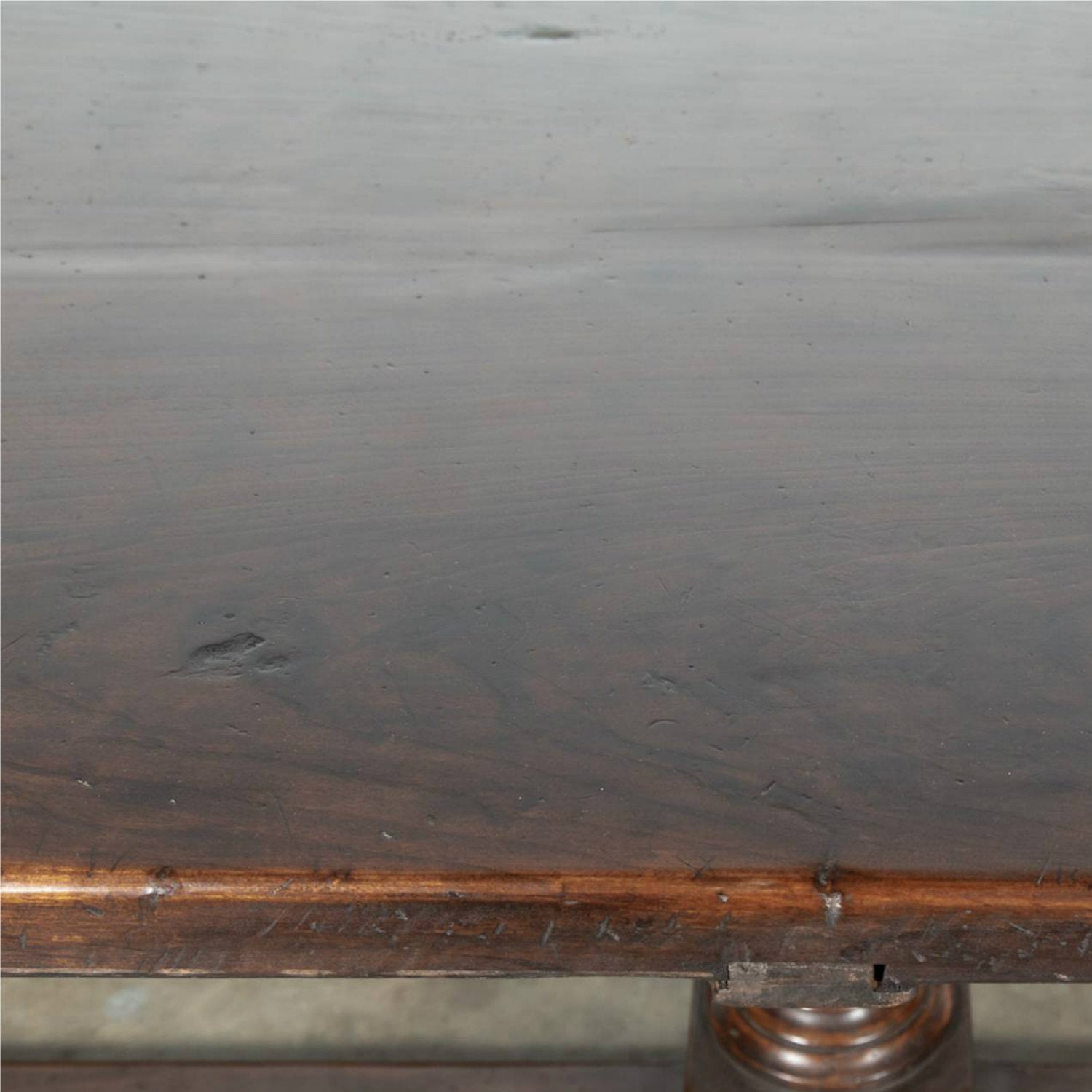 Exceptional 19th Century Solid Walnut Louis XIII Style 13.5 Foot Chateau Trestle Dining Table