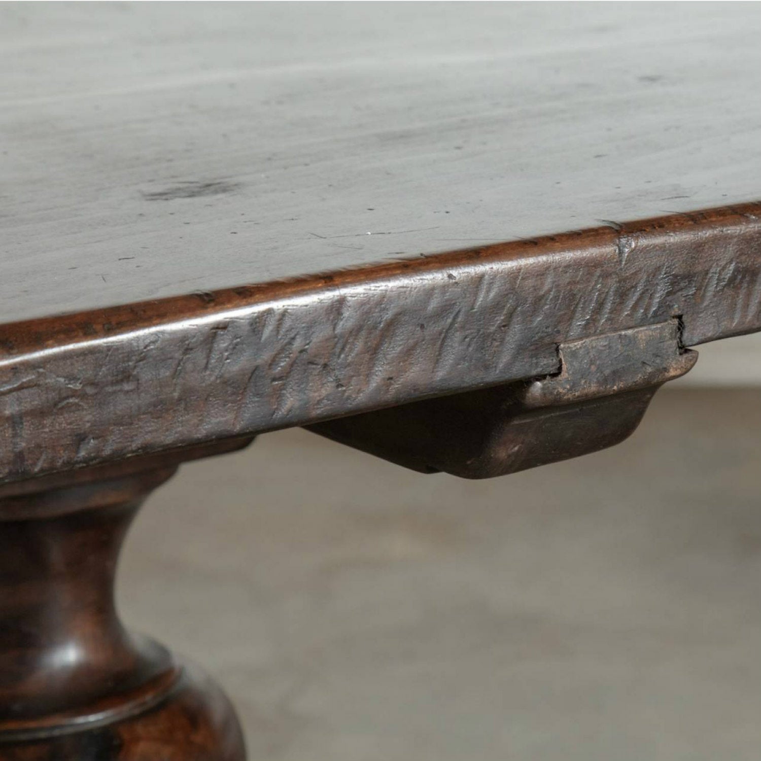 Exceptional 19th Century Solid Walnut Louis XIII Style 13.5 Foot Chateau Trestle Dining Table