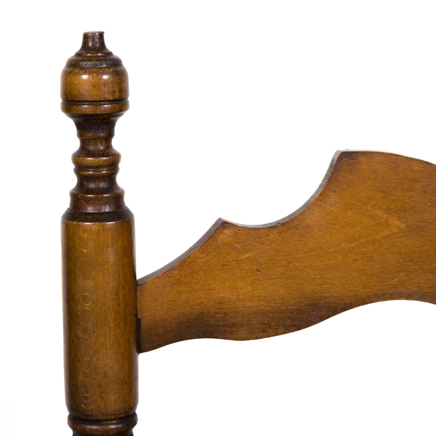 Set of 6 Antique French Country Walnut Ladder Back Chairs with Rush Slip Seats