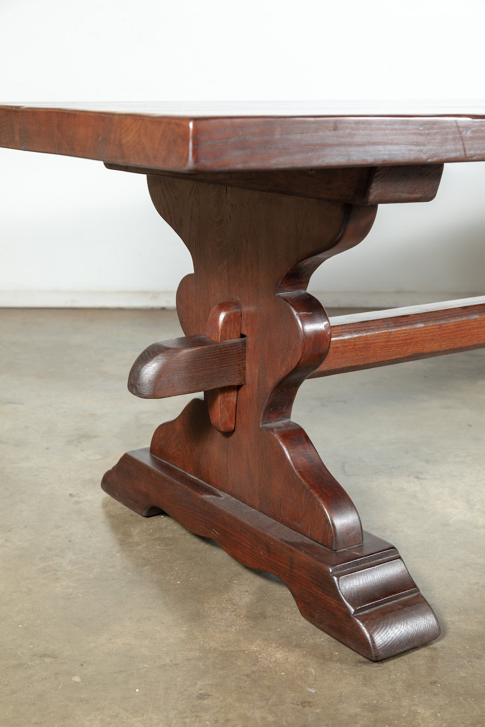 French Oak Normandy Monastery Trestle Table
