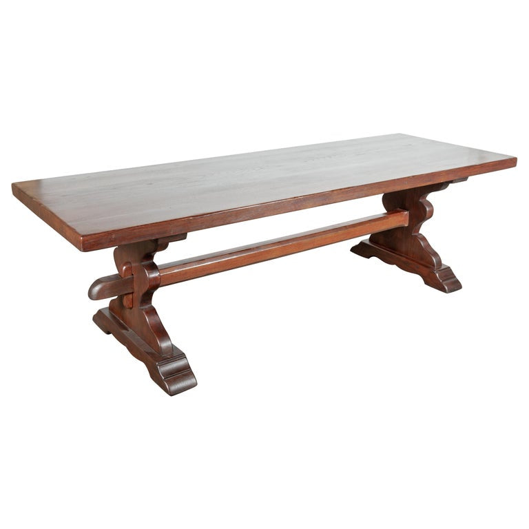 French Oak Normandy Monastery Trestle Table