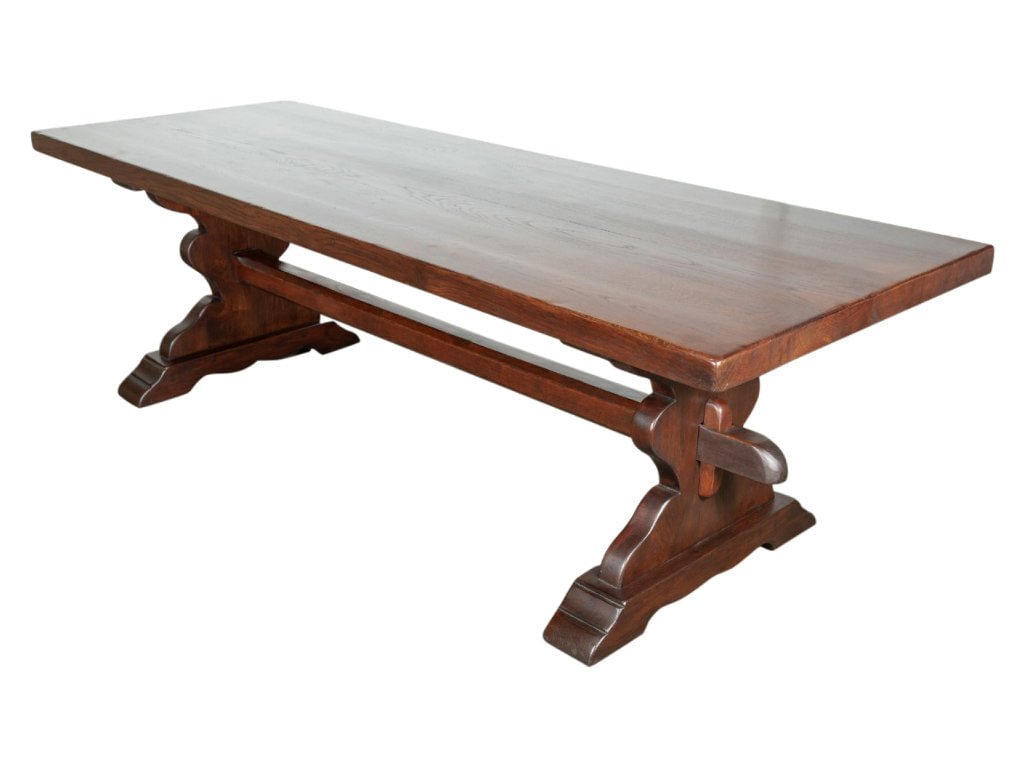 French Oak Normandy Monastery Trestle Table