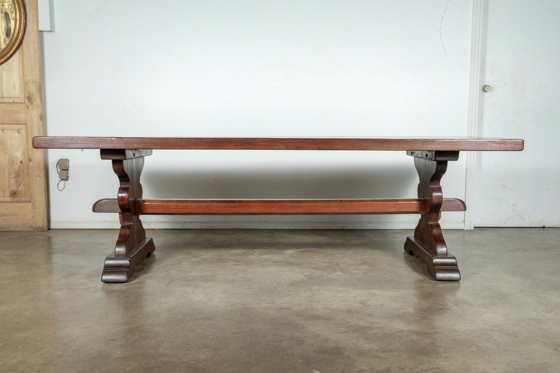 French Oak Normandy Monastery Trestle Table