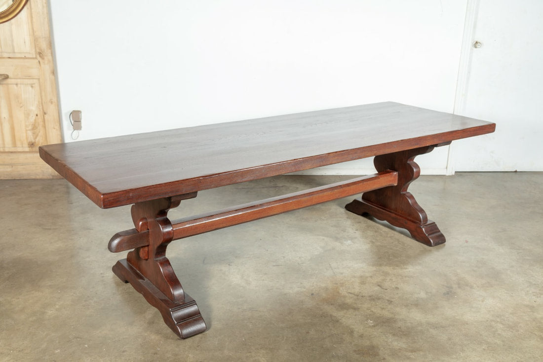 French Oak Normandy Monastery Trestle Table