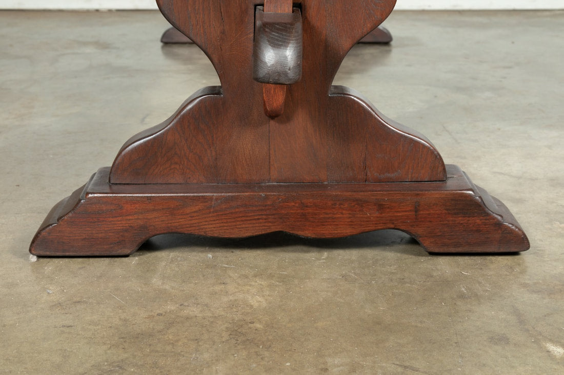 French Oak Normandy Monastery Trestle Table