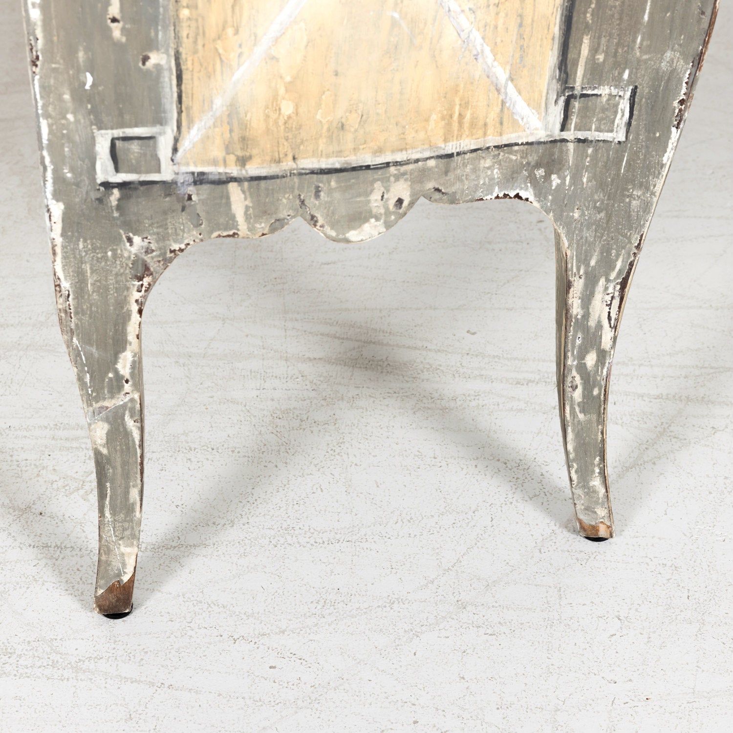 Antique French Louis XV Style Painted Commode Sauteuse