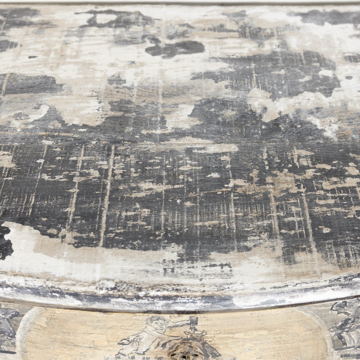 Antique French Louis XV Style Painted Commode Sauteuse