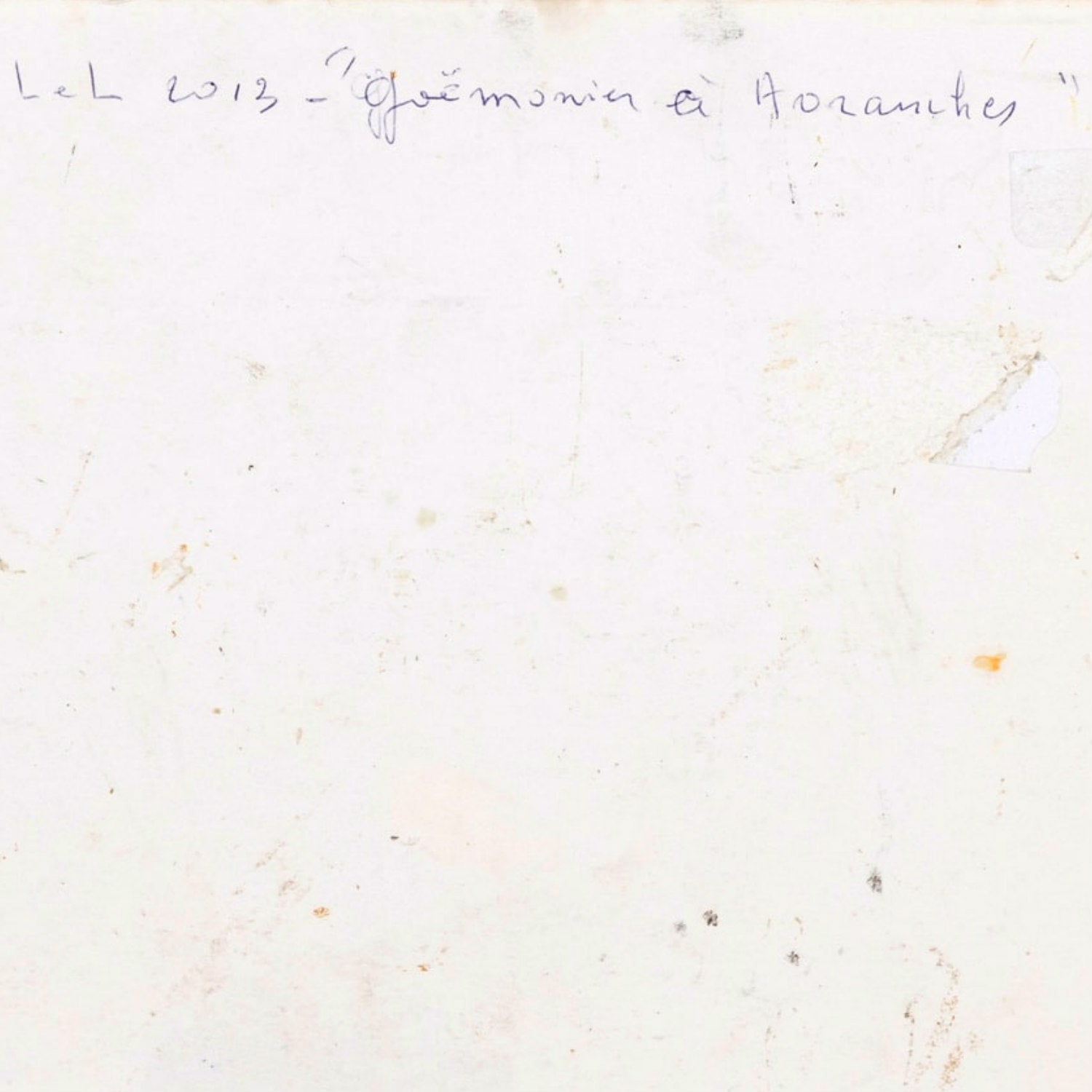 2013 Gouache On Board Painting, 