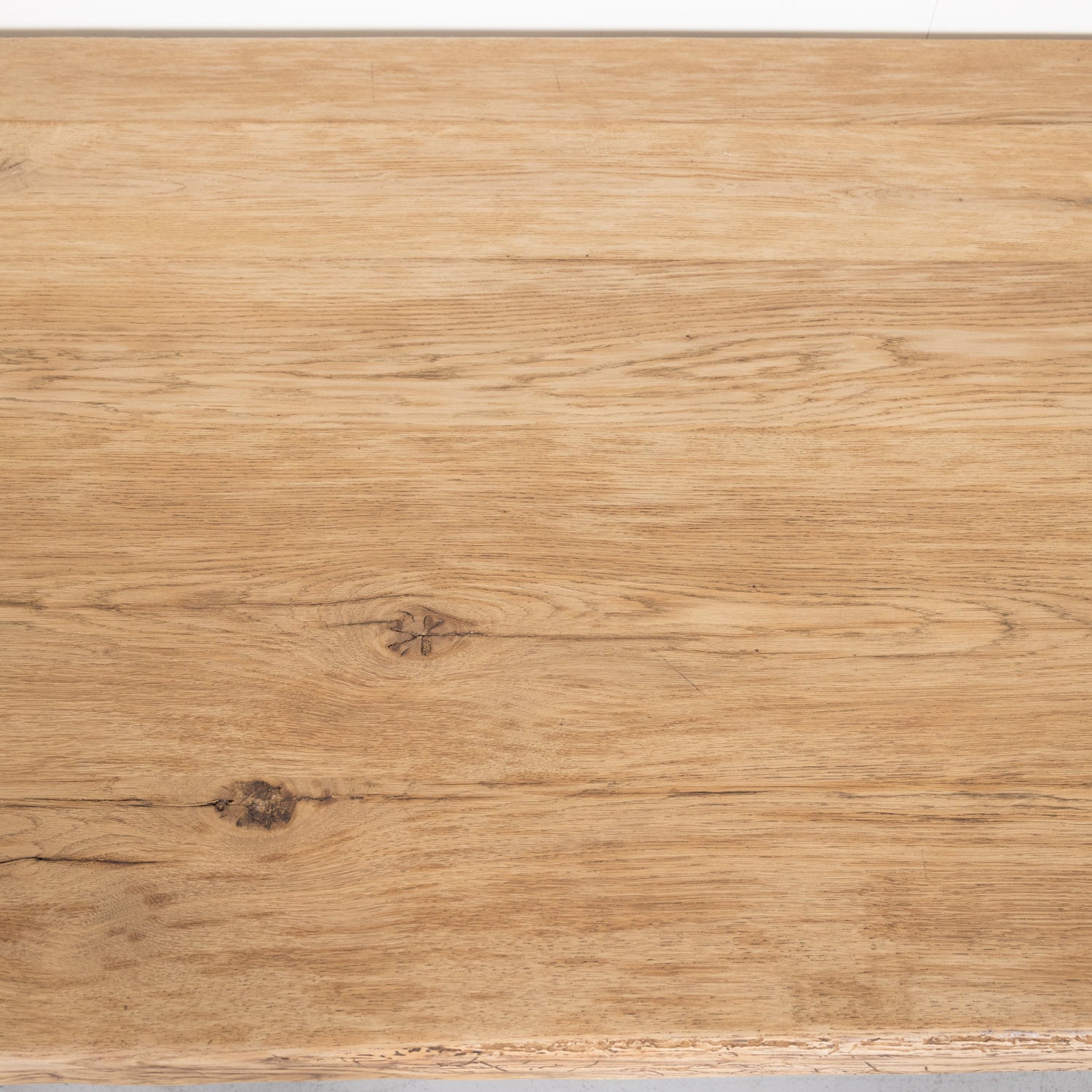 19th Century French Bleached Oak Baluster Leg Trestle Table