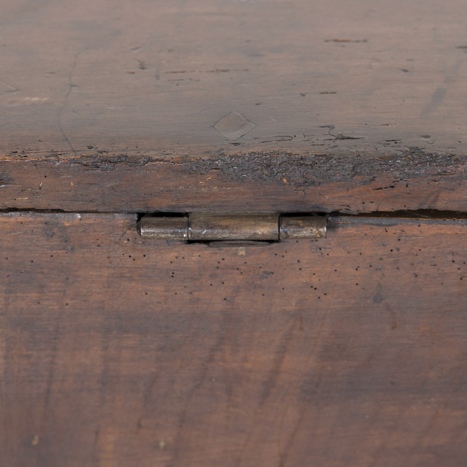 Early 18th Century Louis XIII Style Solid Walnut Lyonnaise Coffer or Trunk with Large Drawer