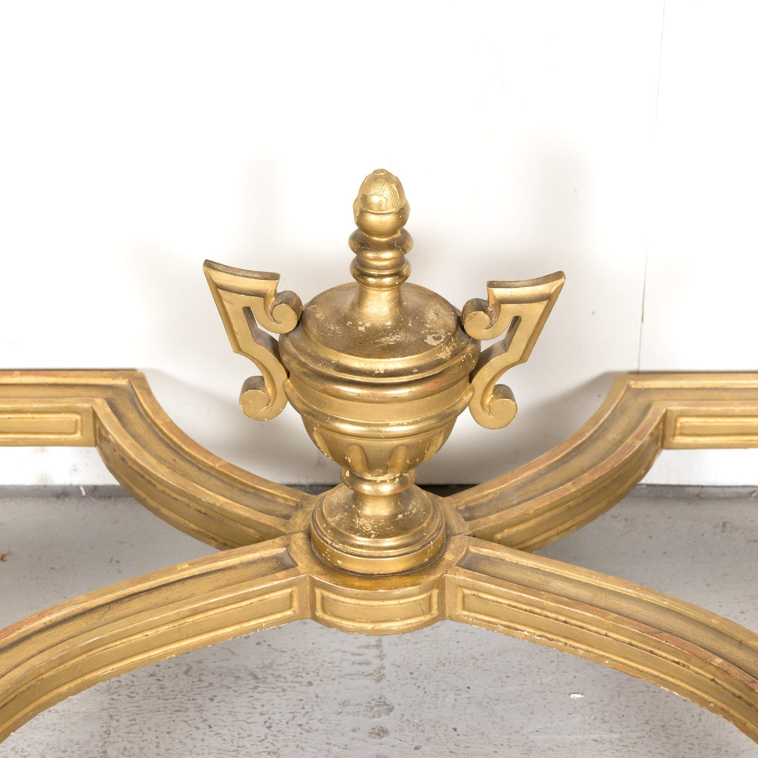 19th Century French Louis XVI Style Carved Giltwood Wall Console with Carrara Marble Top