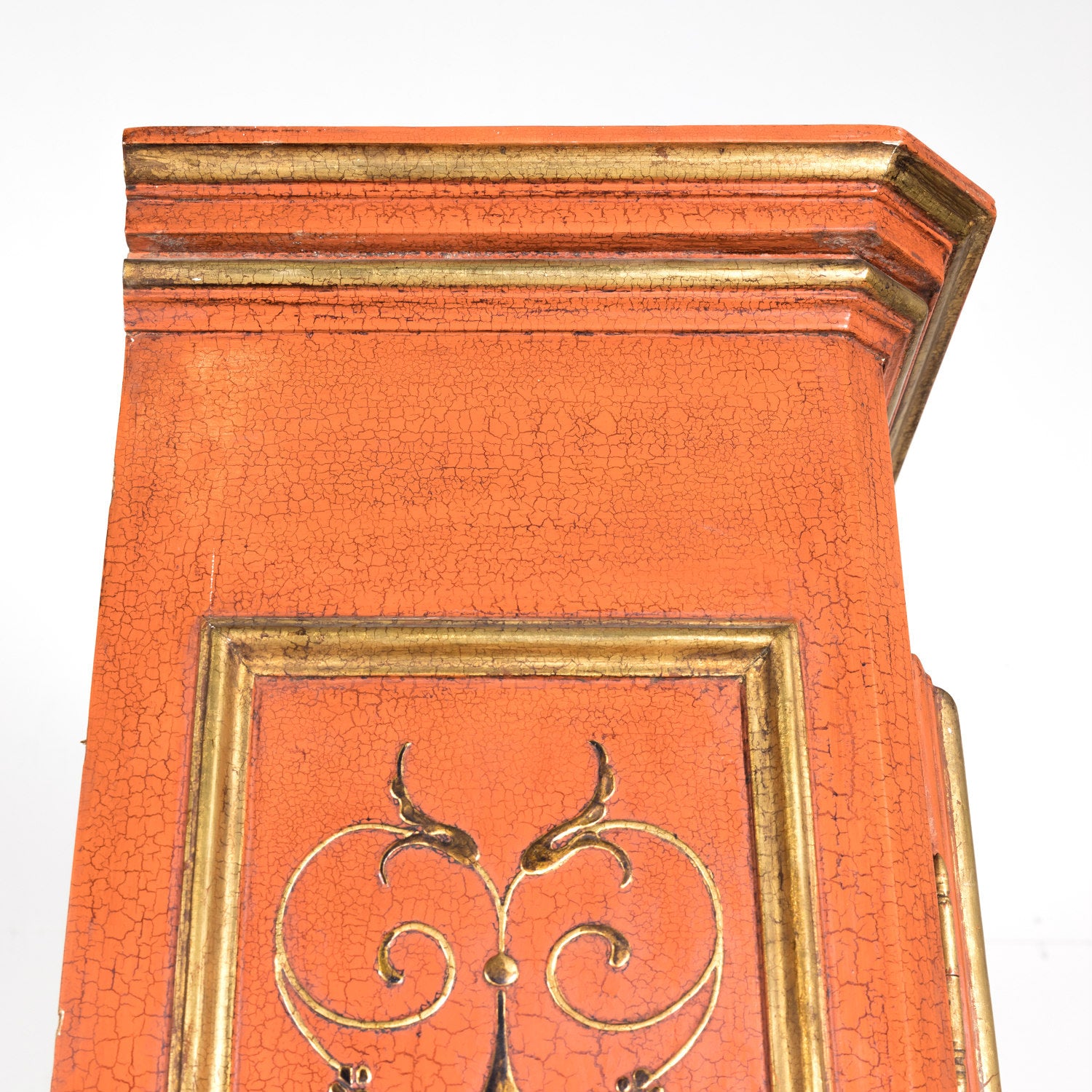 Mid-20th Century French Louis XIV Style Red Lacquer Chinoiserie Buffet Deux Corps