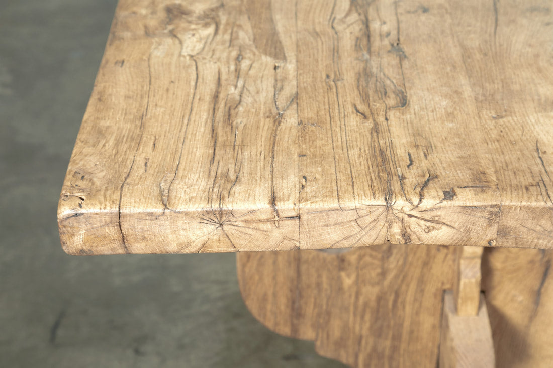 19th Century Italian Baroque Style Bleached Tuscany Trestle Farm Table 