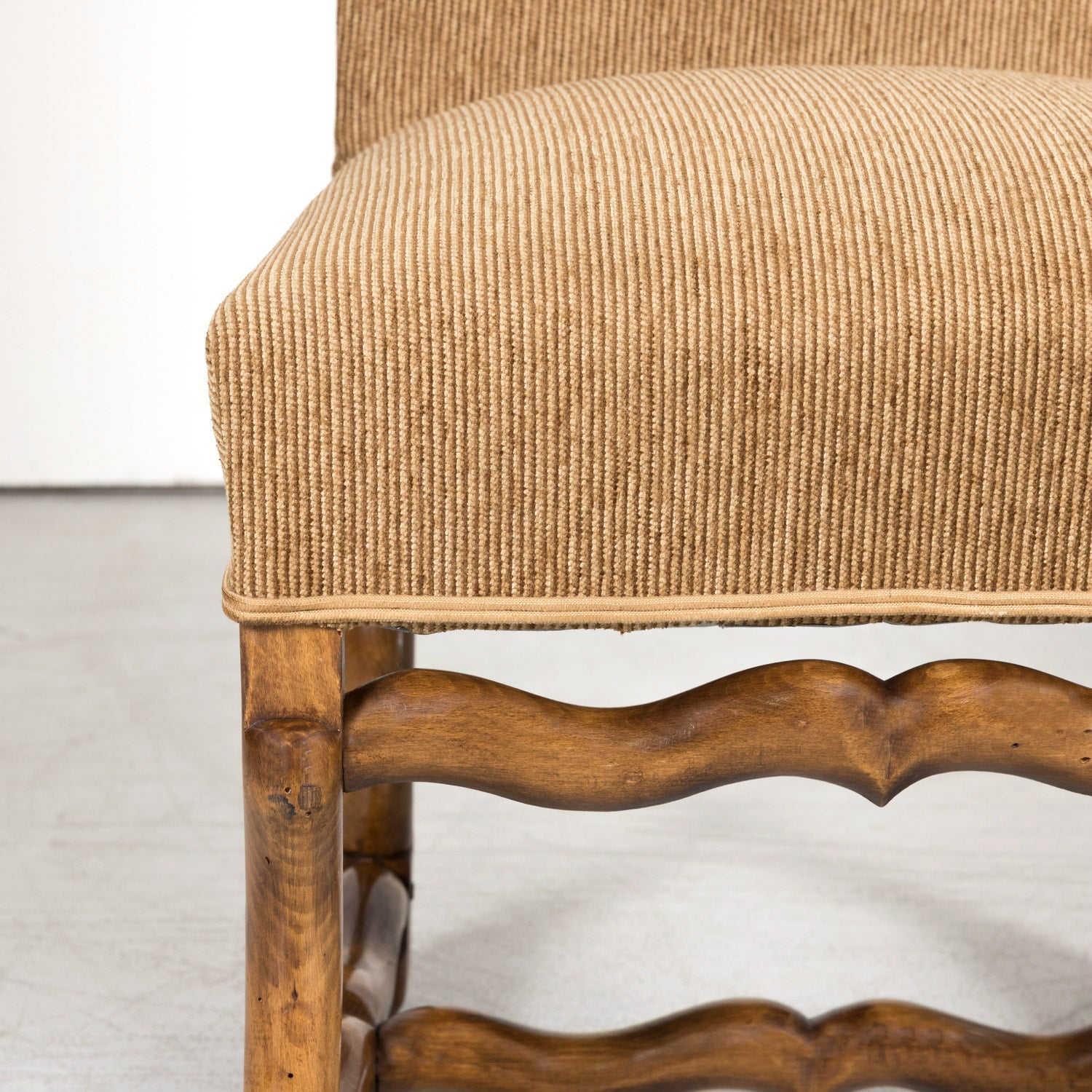 Set of 10 Antique French Louis XIII Style Os de Mouton Dining Side Chairs