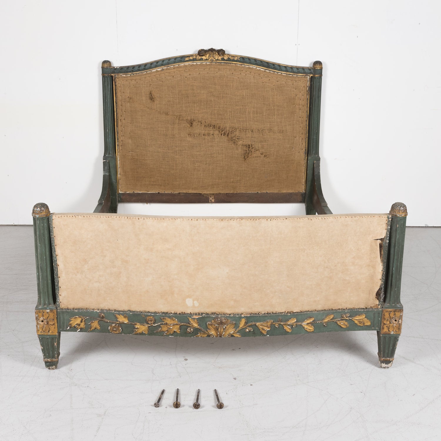 Early 19th Century Louis XVI Hand Painted Bed Frame