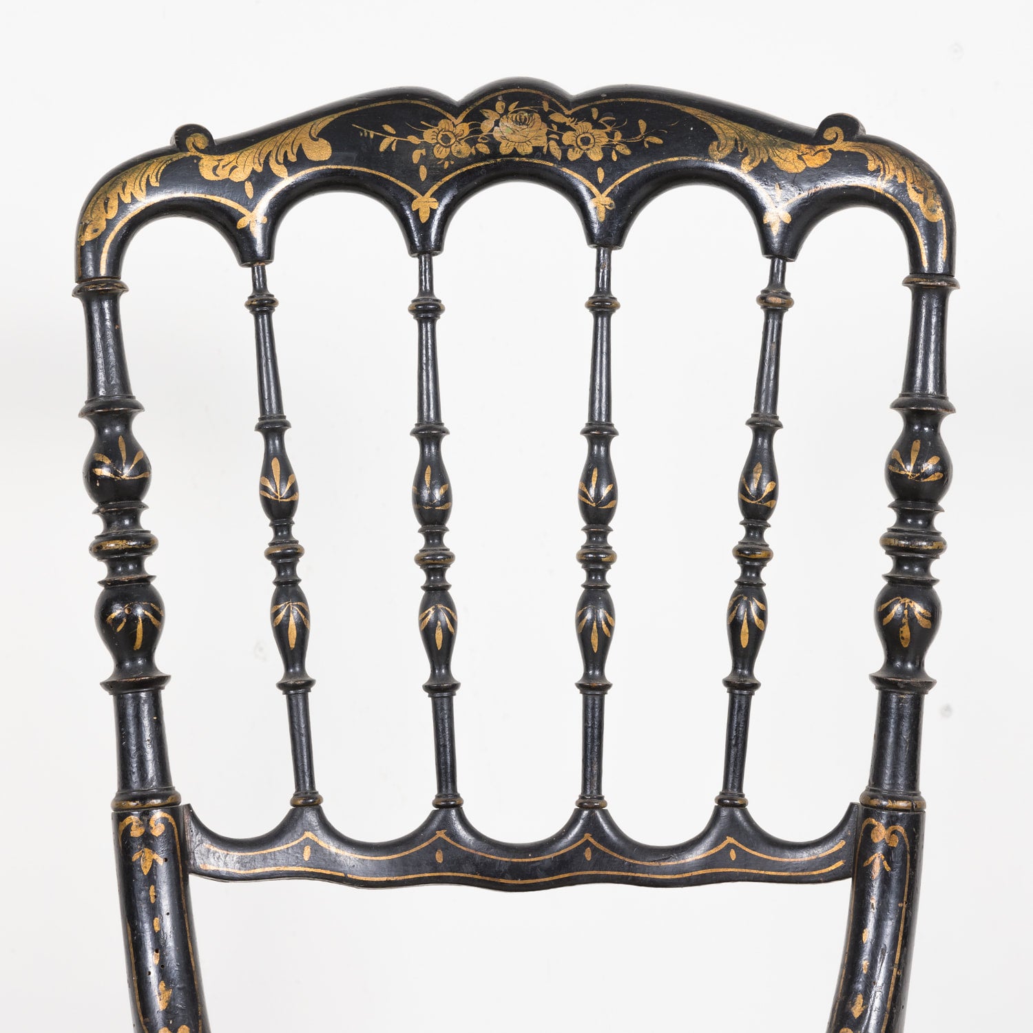 Chinoiserie Faux Bamboo Opera Chairs with Velvet Seat from Paris