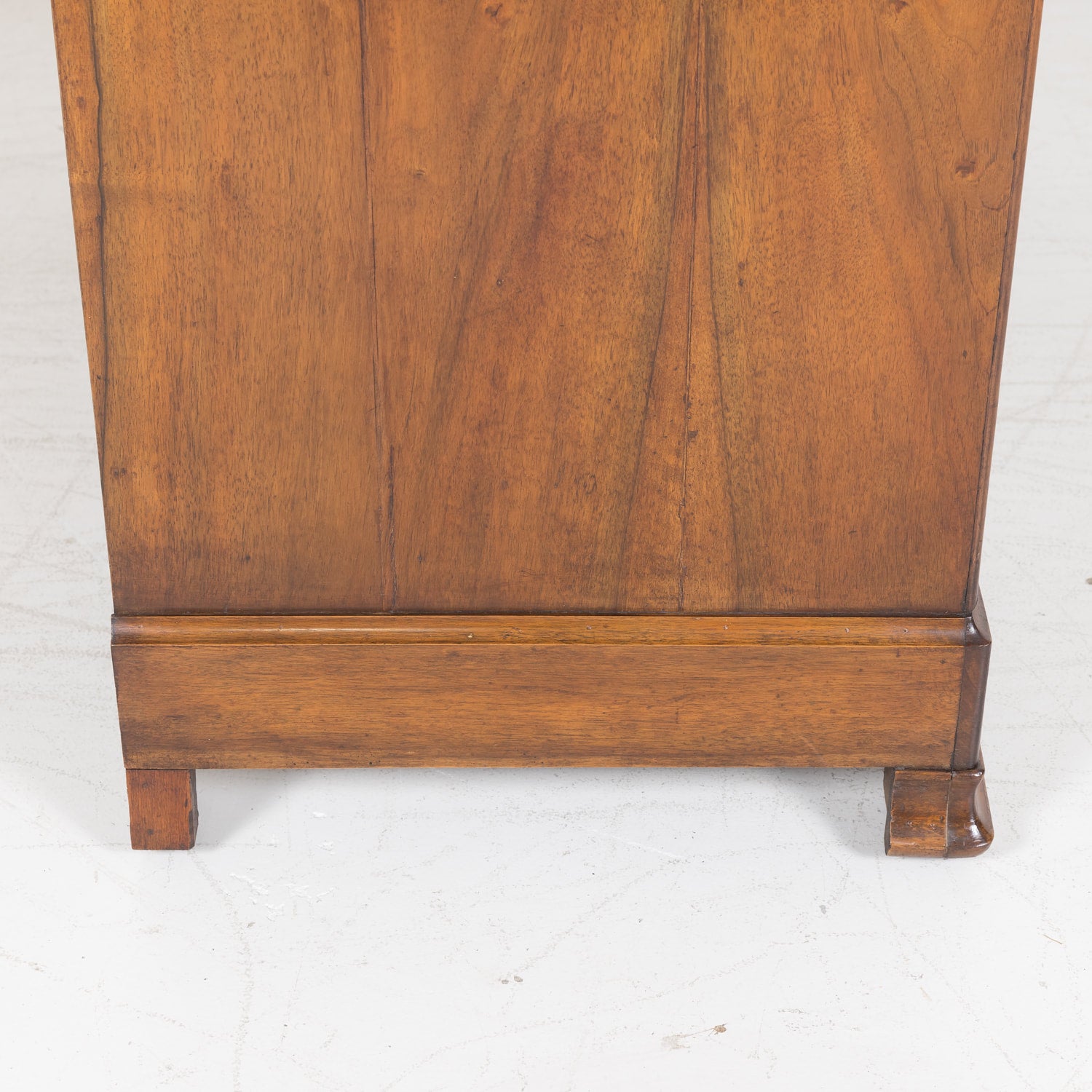 19th Century French Louis Philippe Period Walnut Commode with Bookmatched Front and Marble Top