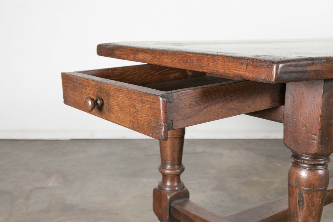 19th Century Solid Oak French Louis Philippe Farm Table
