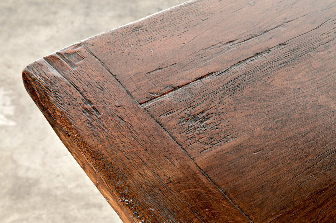 19th Century Solid Oak French Louis Philippe Farm Table