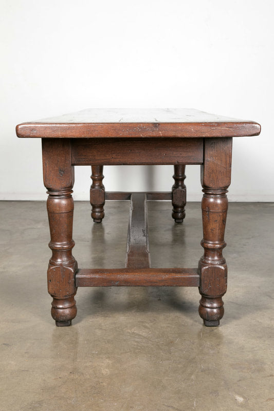 19th Century Solid Oak French Louis Philippe Farm Table