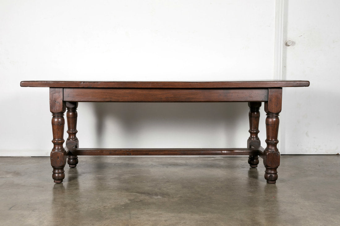 19th Century Solid Oak French Louis Philippe Farm Table