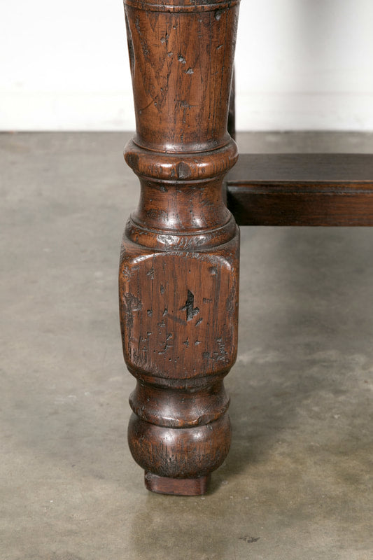 19th Century Solid Oak French Louis Philippe Farm Table