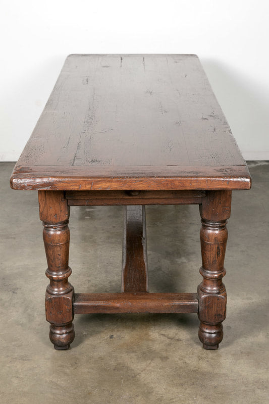 19th Century Solid Oak French Louis Philippe Farm Table