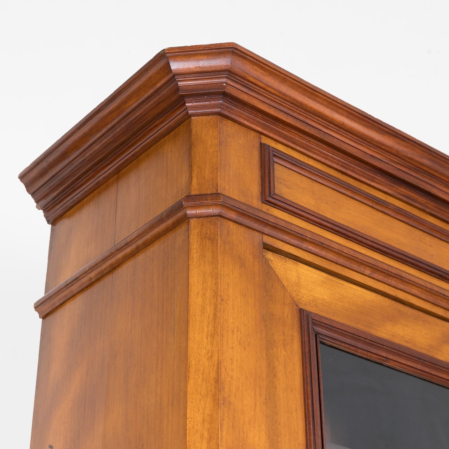 19th Century French Louis Philippe Style Flame Mahogany Bibliotheque or Bookcase from Lyon