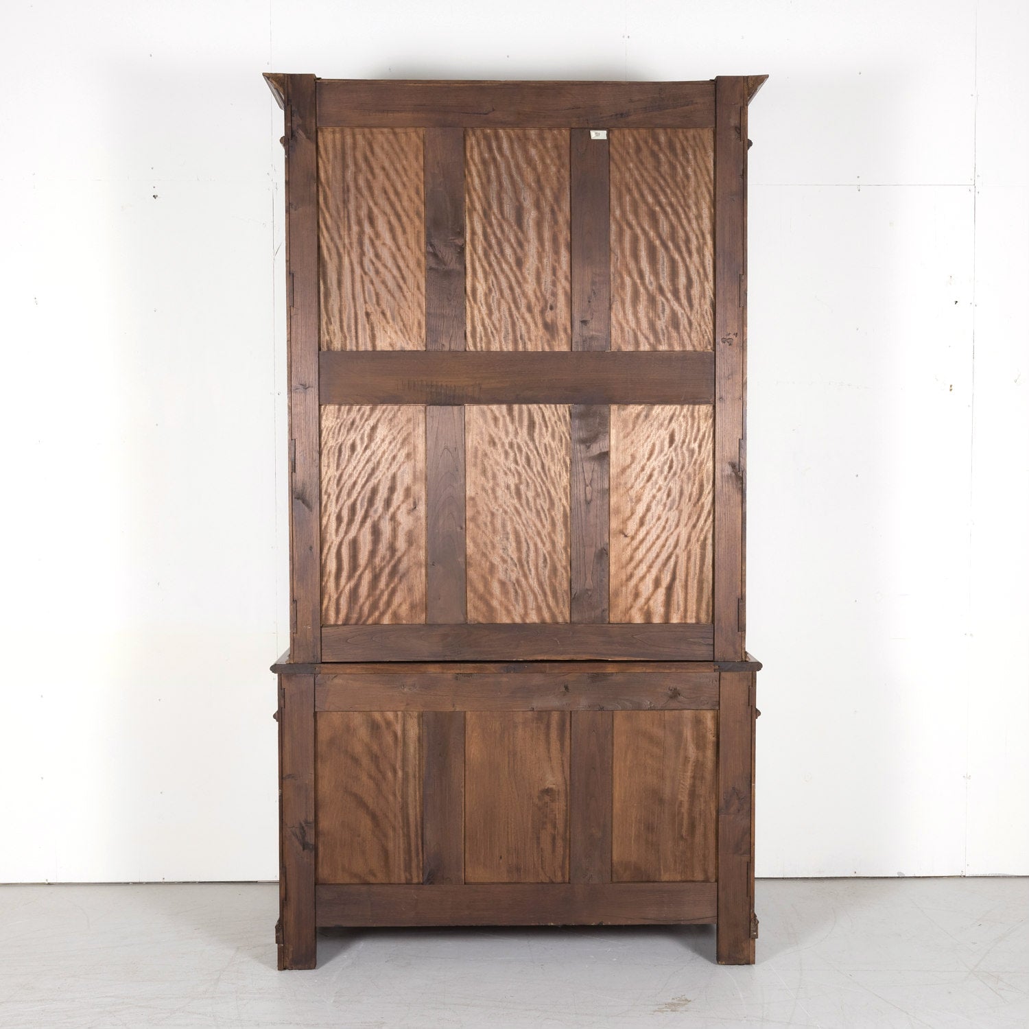 19th Century French Louis Philippe Style Flame Mahogany Bibliotheque or Bookcase from Lyon