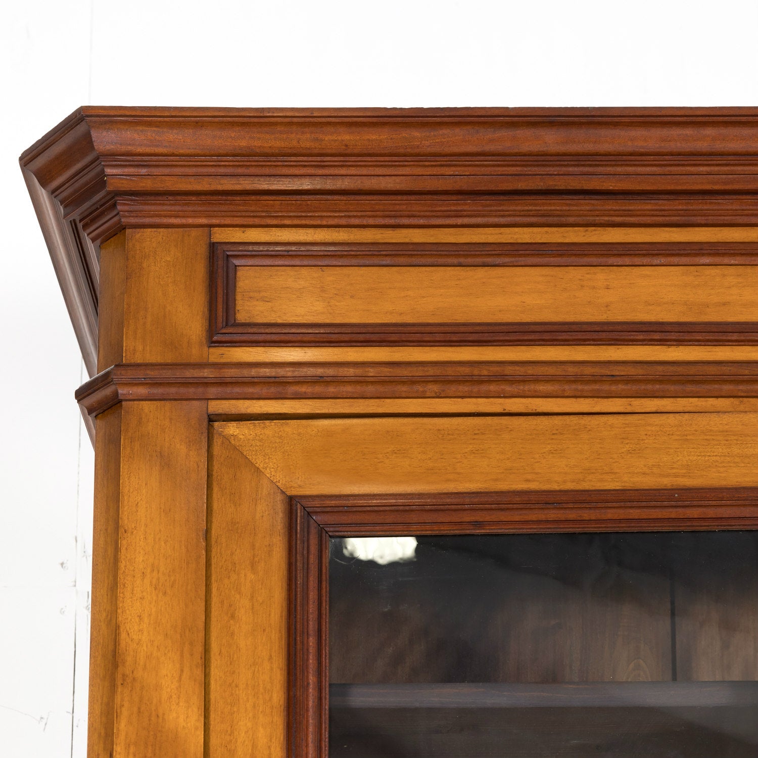 19th Century French Louis Philippe Style Flame Mahogany Bibliotheque or Bookcase from Lyon