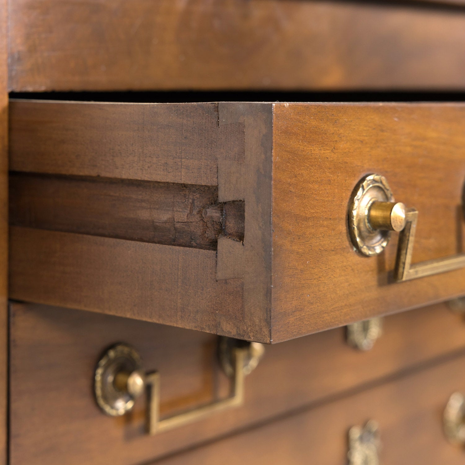 Early 20th Century French Louis XVI Style Petite Five Drawer Walnut Commode