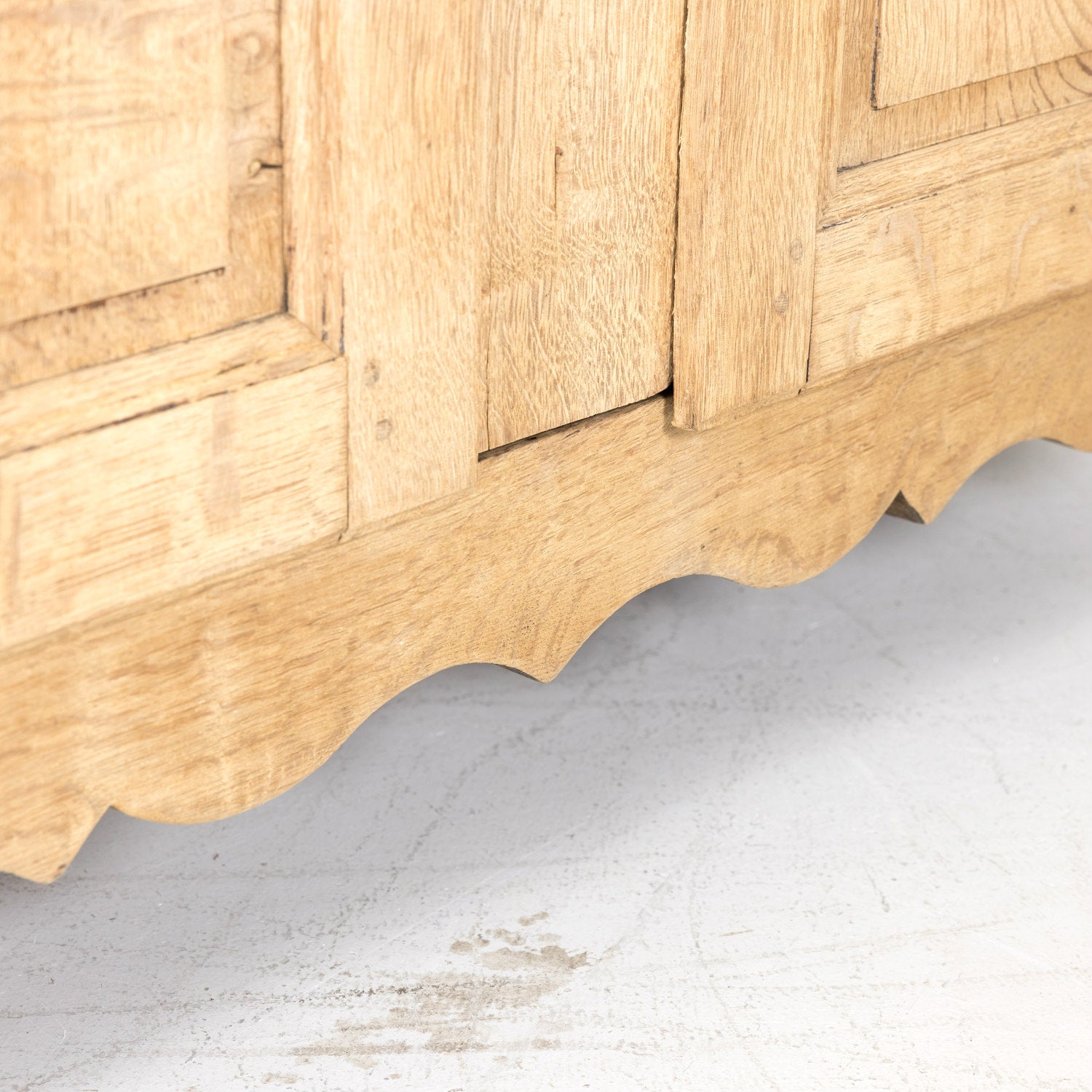 Late 18th Century Louis XV-Louis XVI Transition Period Bleached Oak Buffet Deux Corps