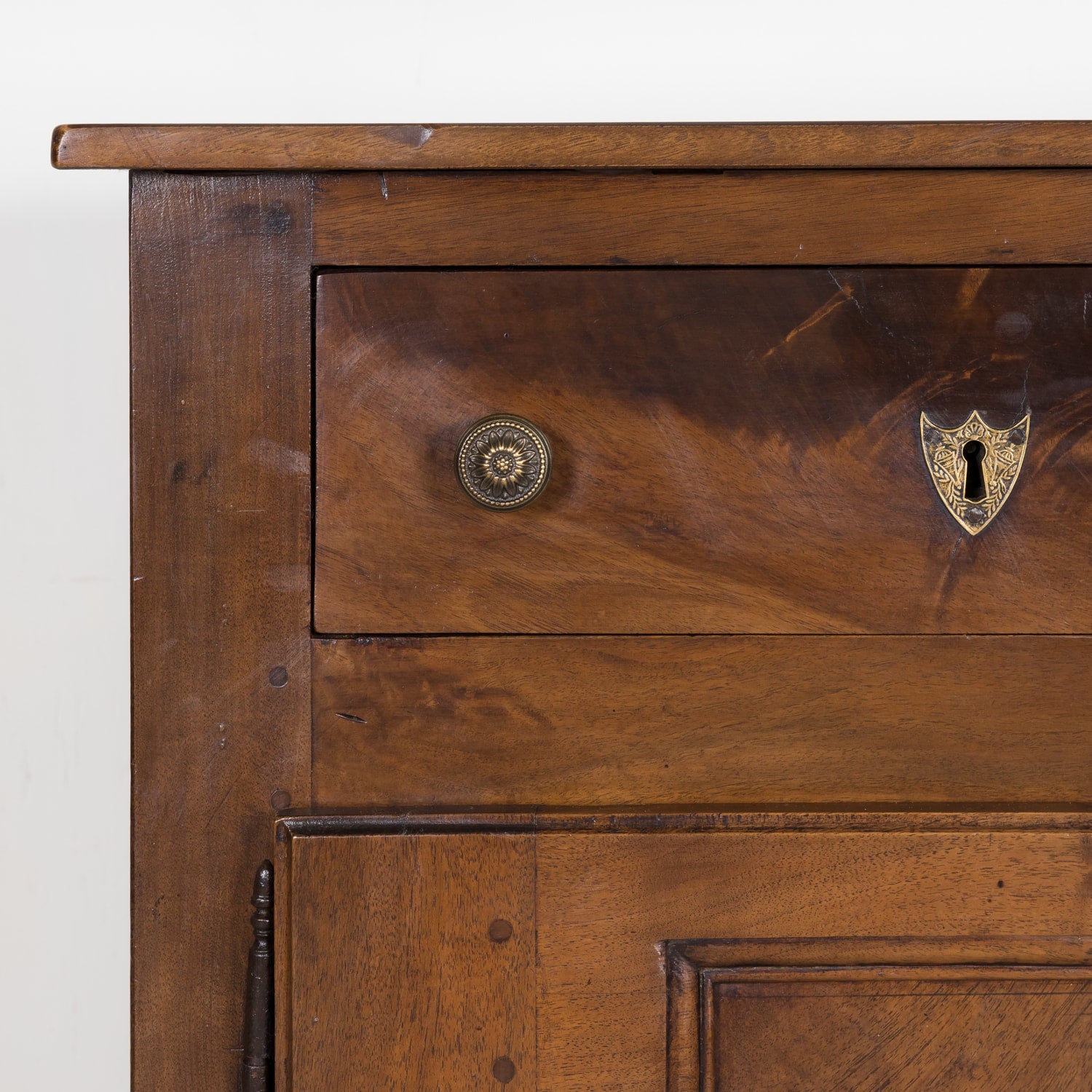 SOLD Period 18th Century Louis XVI Country French Buffet d'Appui, Solid Walnut from Lyon