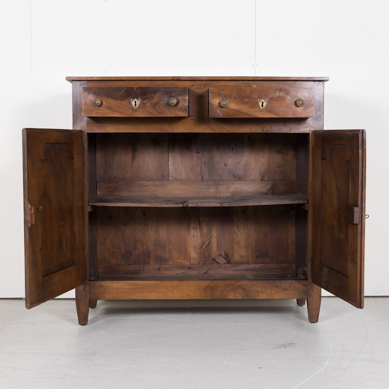 SOLD Period 18th Century Louis XVI Country French Buffet d'Appui, Solid Walnut from Lyon
