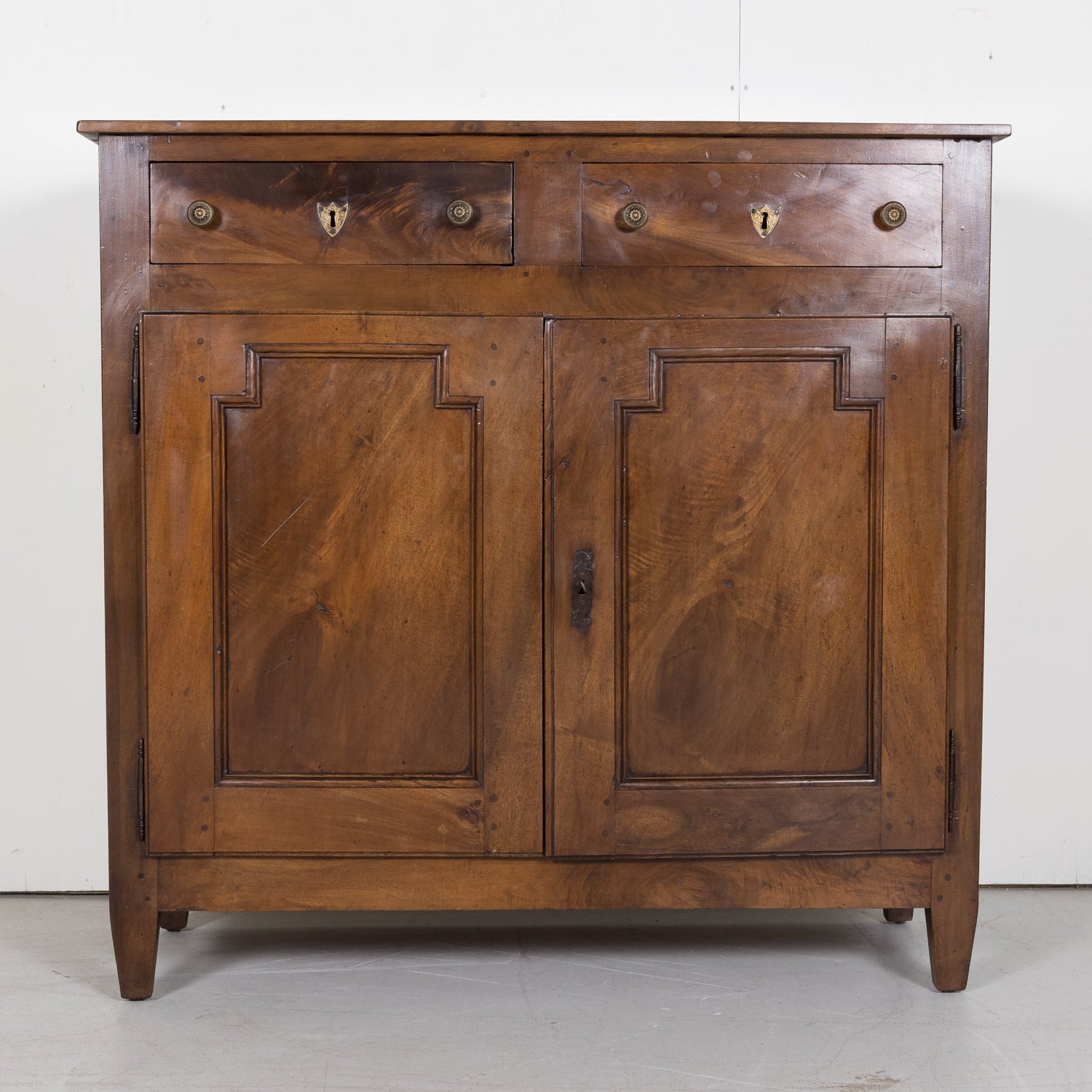 SOLD Period 18th Century Louis XVI Country French Buffet d'Appui, Solid Walnut from Lyon