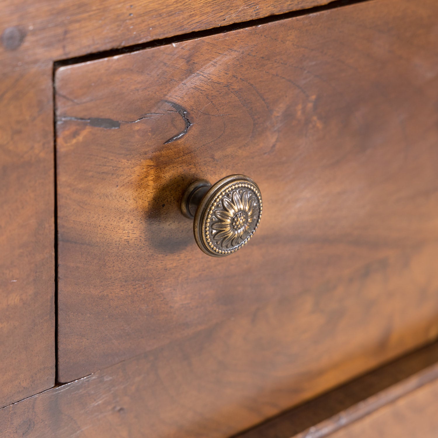 SOLD Period 18th Century Louis XVI Country French Buffet d'Appui, Solid Walnut from Lyon
