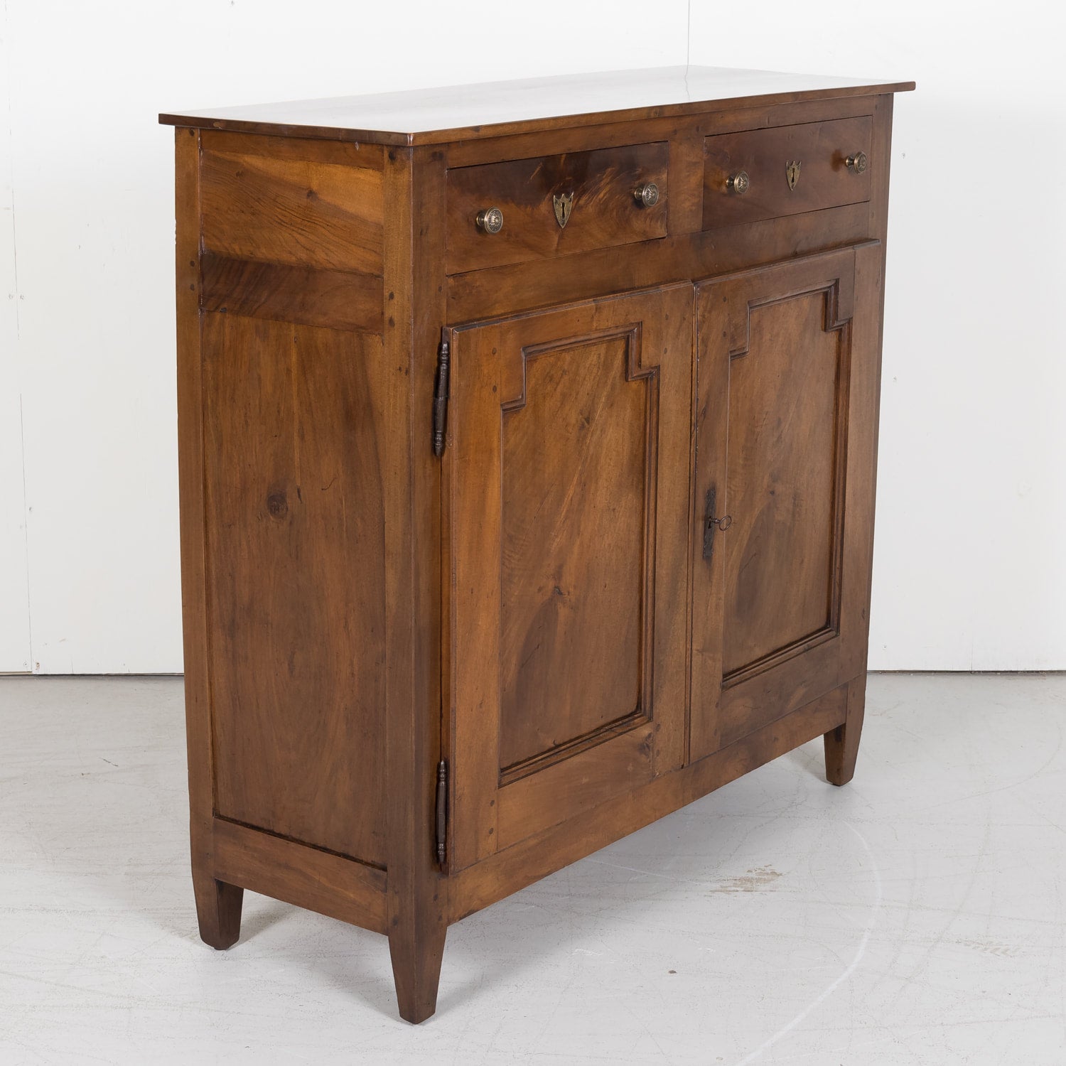 SOLD Period 18th Century Louis XVI Country French Buffet d'Appui, Solid Walnut from Lyon