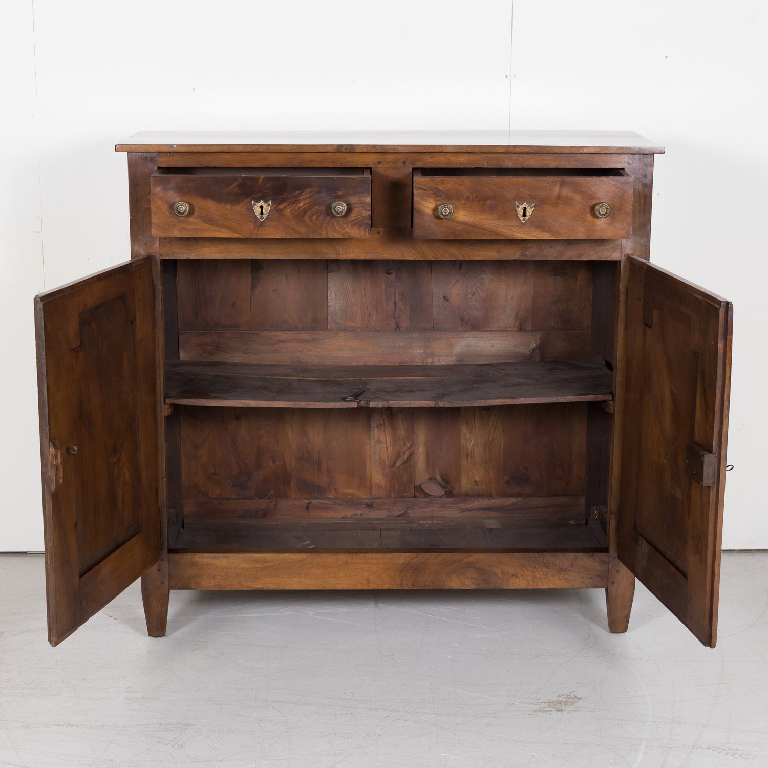 SOLD Period 18th Century Louis XVI Country French Buffet d'Appui, Solid Walnut from Lyon