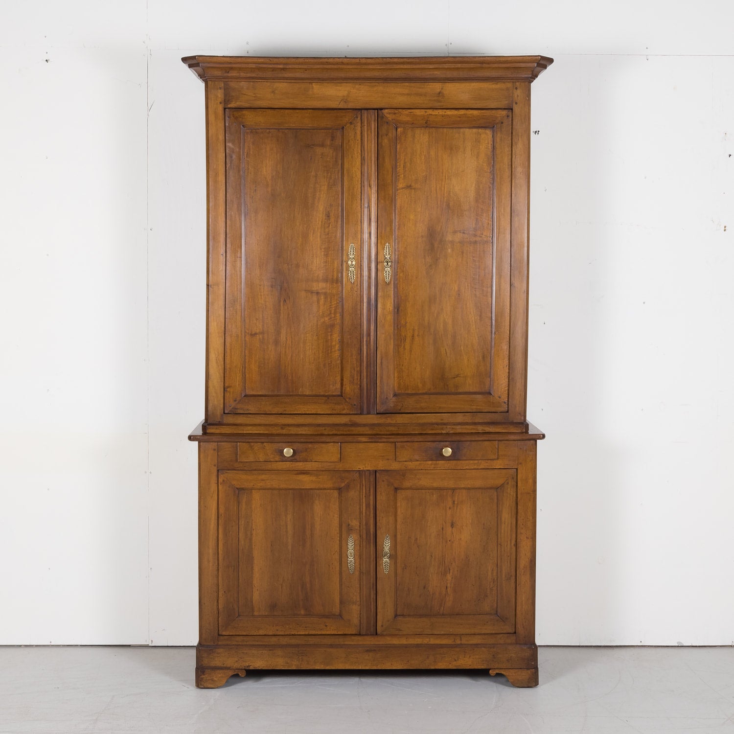 SOLD Louis Philippe Walnut Buffet Deux Corps from Brittany, France c. 1890s