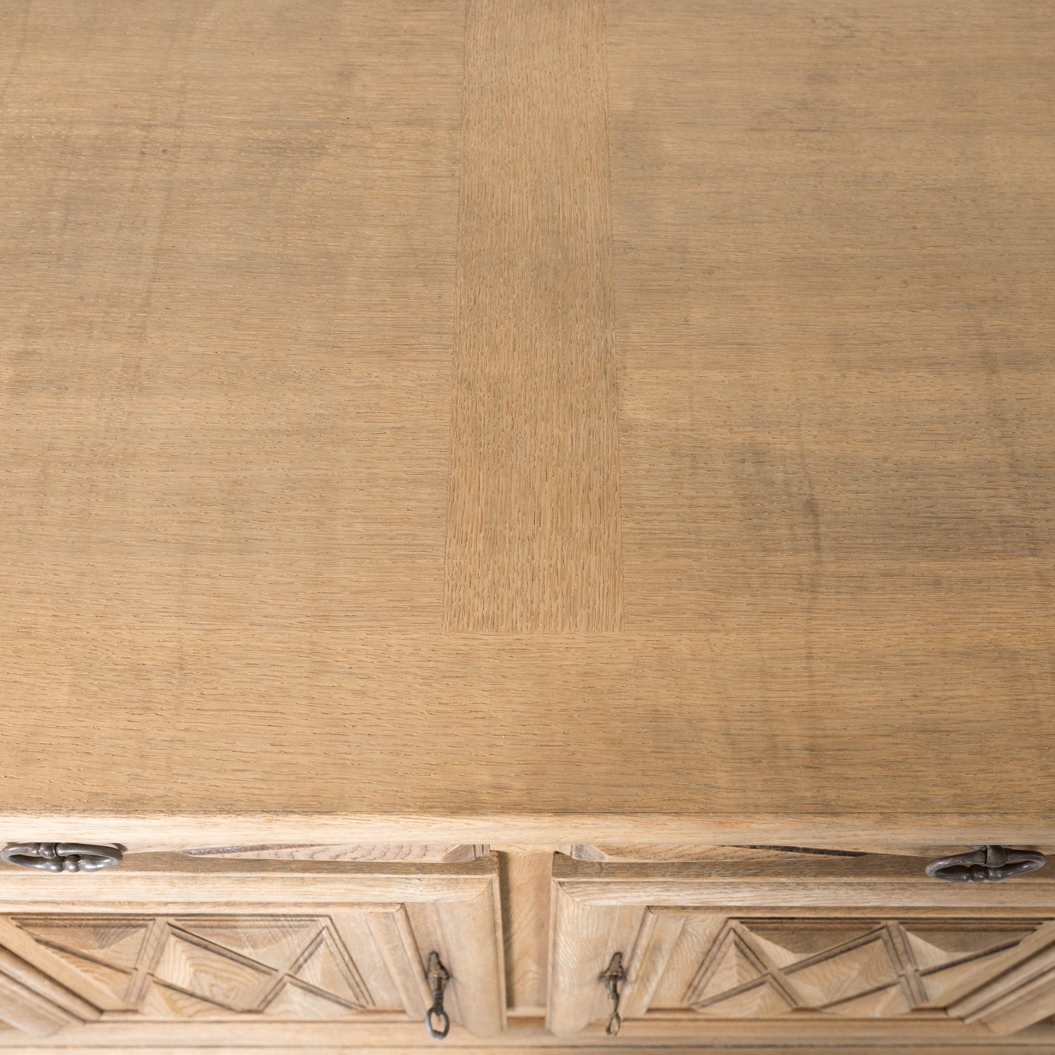 Early 20th Century French Louis XIII Bleached Oak Enfilade Buffet