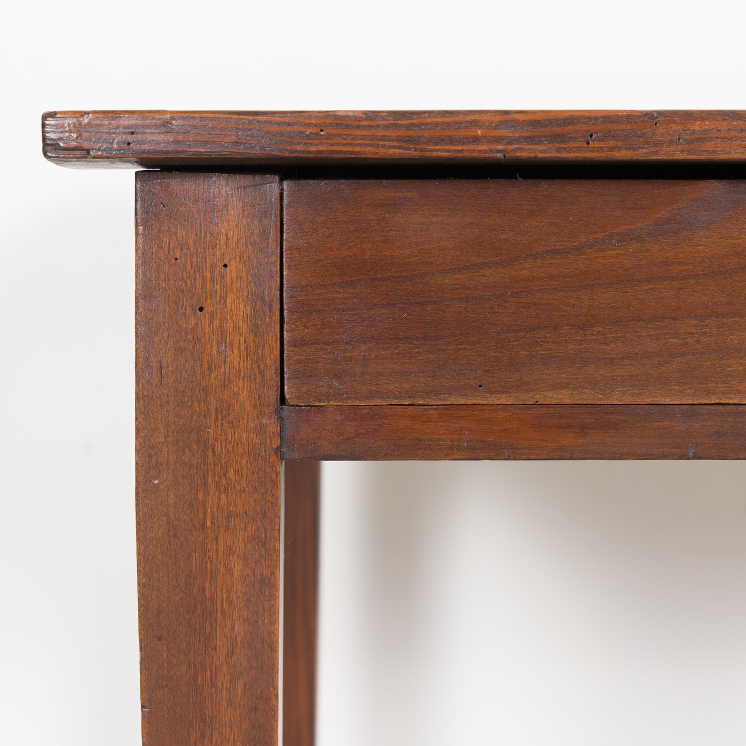 Pine and Walnut Country French Side Table from South of France c. 1890s