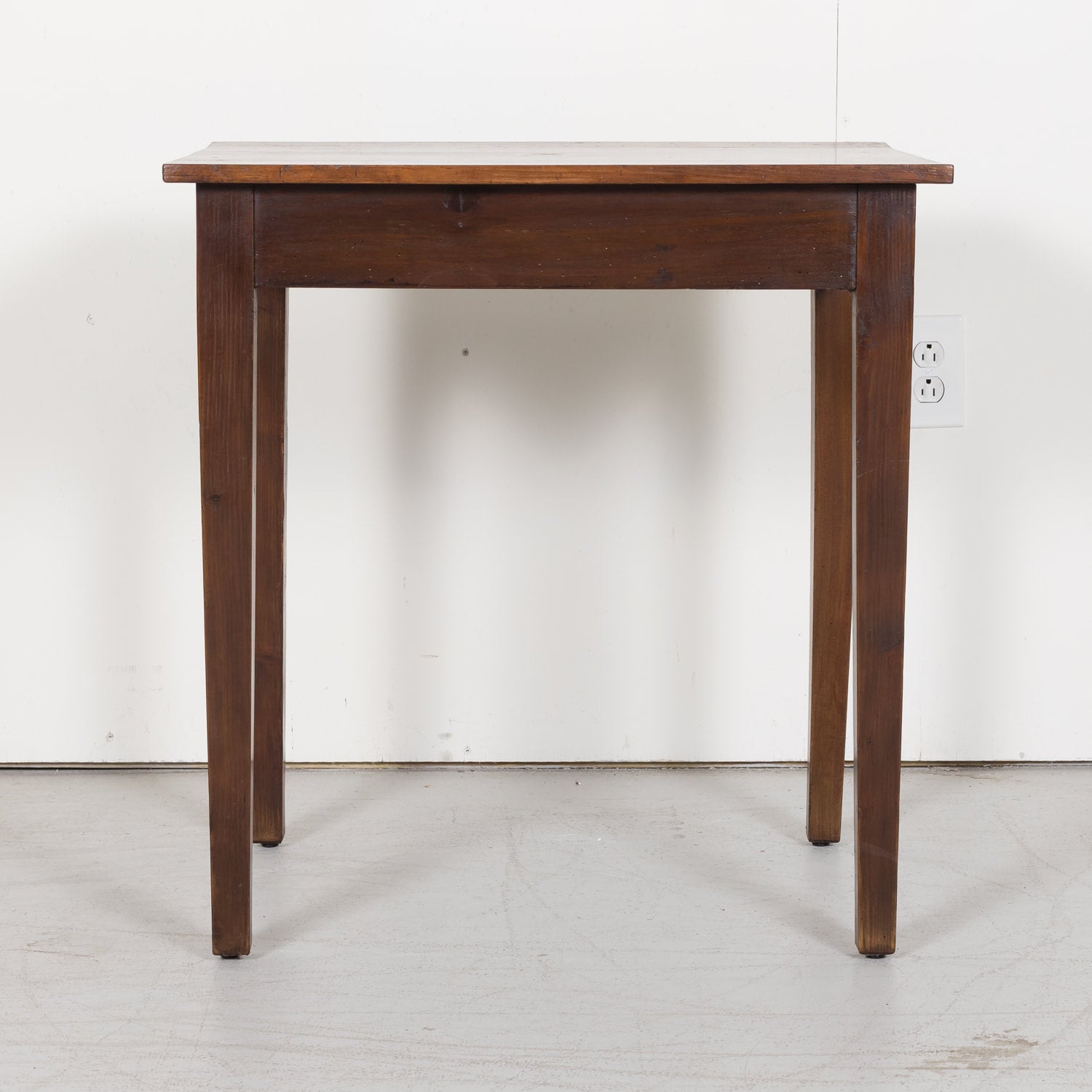 Pine and Walnut Country French Side Table from South of France c. 1890s