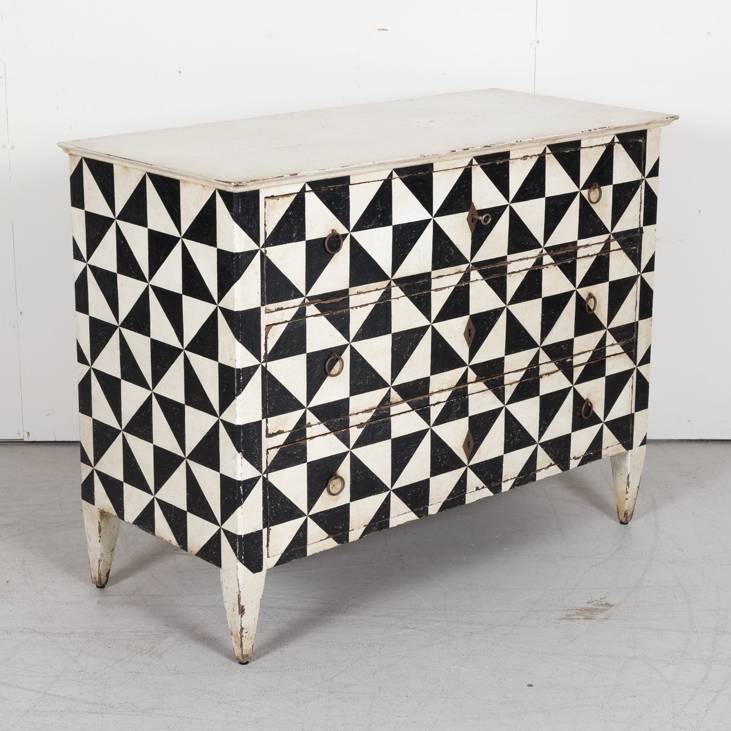 SOLD Pair of Louis XVI Painted Commode from South of France, Circa Early 1900s 