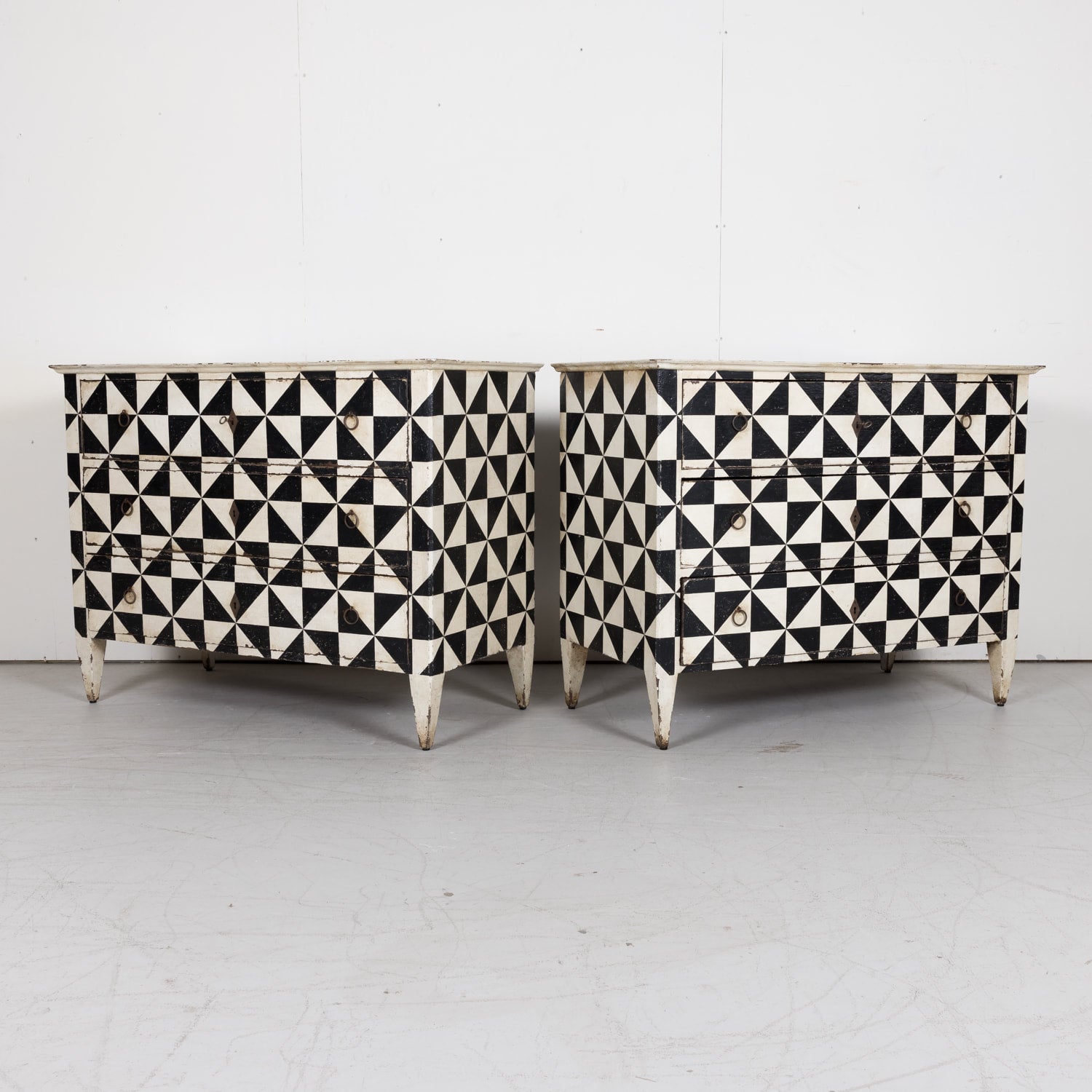 SOLD Pair of Louis XVI Painted Commode from South of France, Circa Early 1900s 