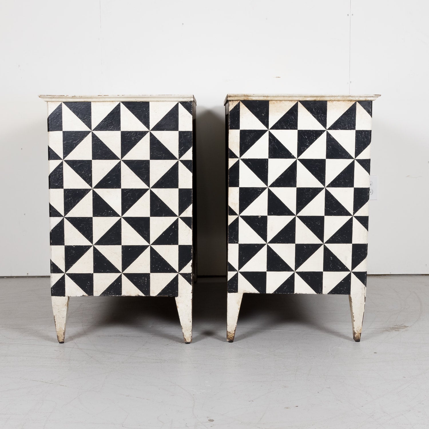 SOLD Pair of Louis XVI Painted Commode from South of France, Circa Early 1900s 