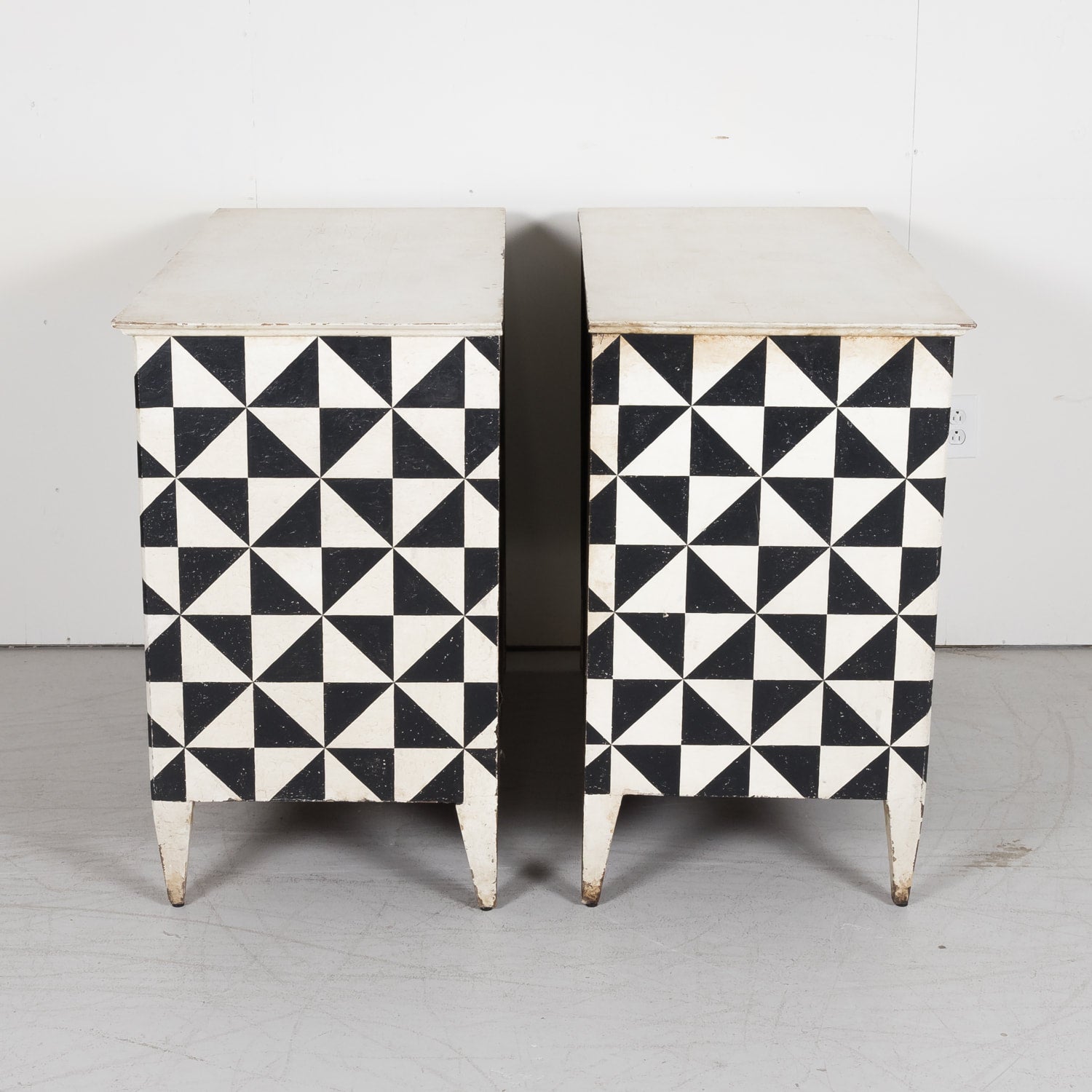 SOLD Pair of Louis XVI Painted Commode from South of France, Circa Early 1900s 