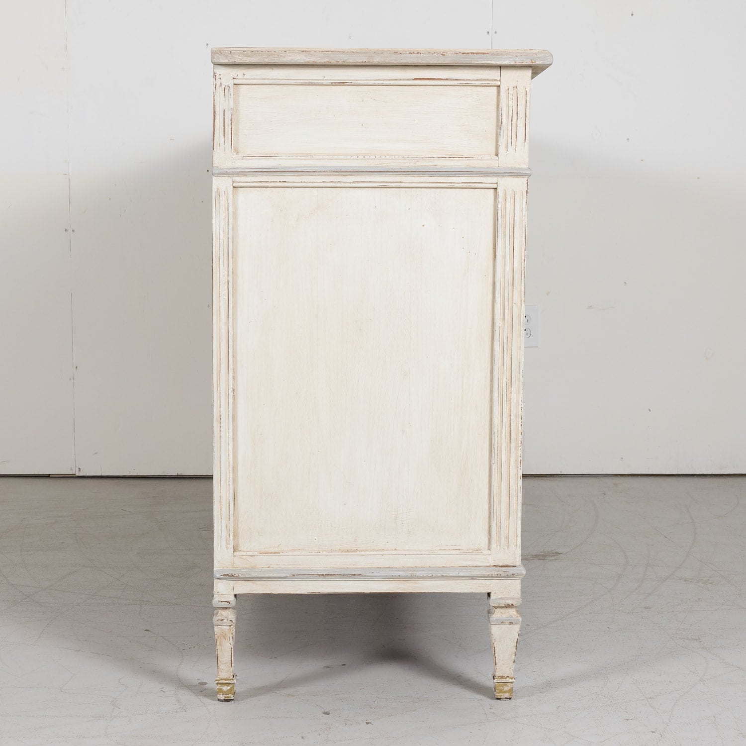 SOLD Louis XVI Painted Enfilade Buffet with Brass Hardware from South of France c. 1930s 