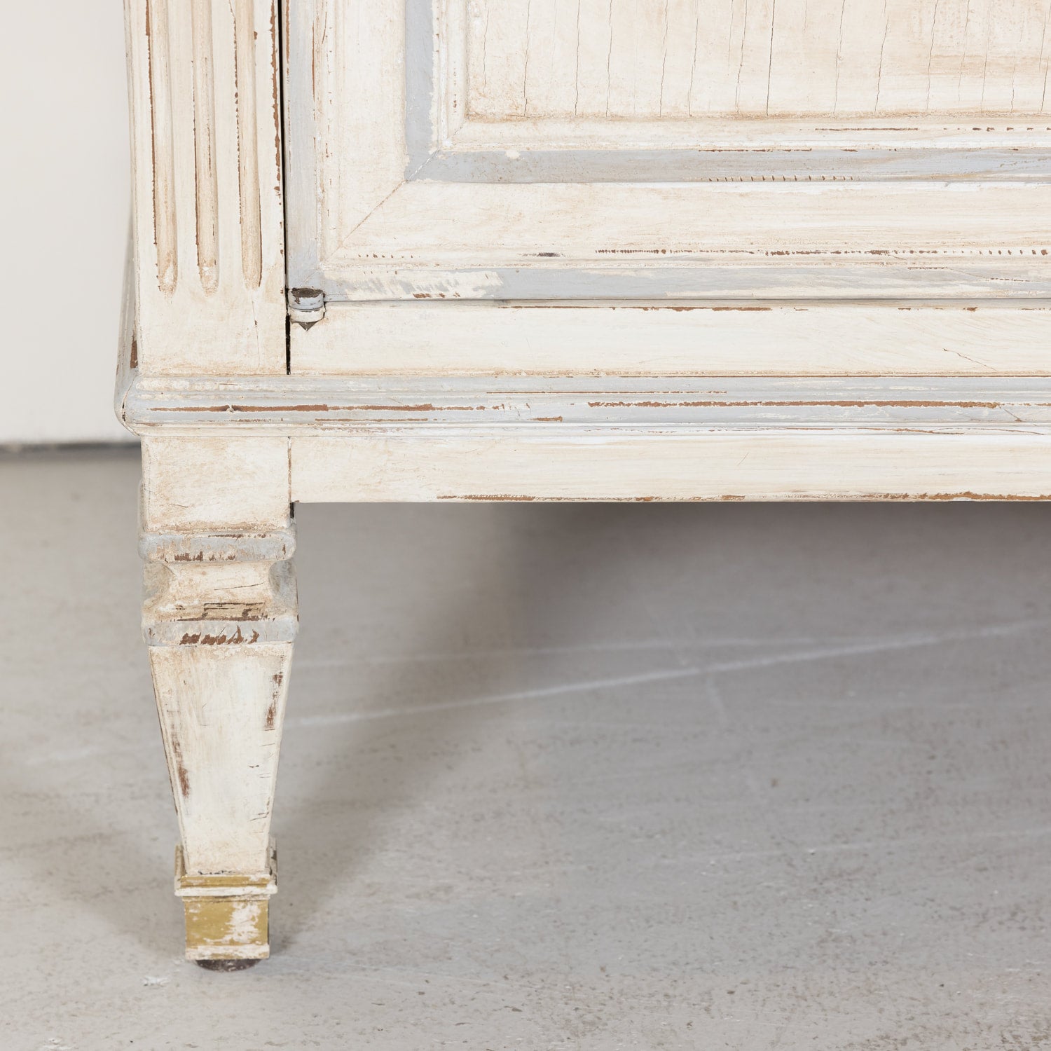 SOLD Louis XVI Painted Enfilade Buffet with Brass Hardware from South of France c. 1930s 