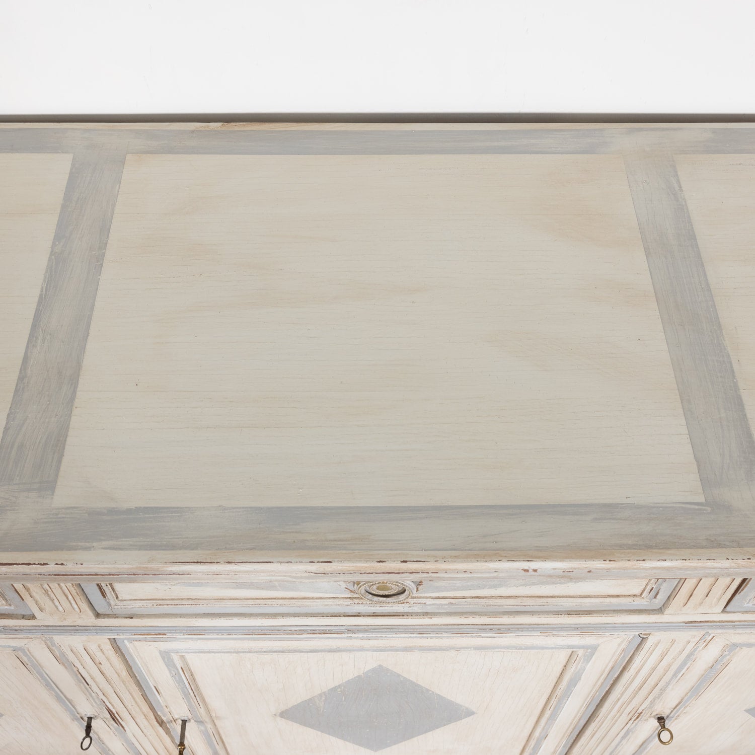 SOLD Louis XVI Painted Enfilade Buffet with Brass Hardware from South of France c. 1930s 